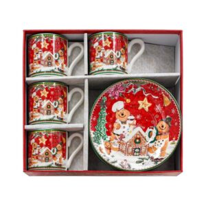ΧΡΙΣΤΟΥΓΕΝΝΙΑΤΙΚΟ ΣΕΤ 4ΤΕΜ ΚΟΥΠΕΣ ΜΕ ΠΙΑΤΑΚΙ Fylliana FL015 GINGERBREAD MAN 5