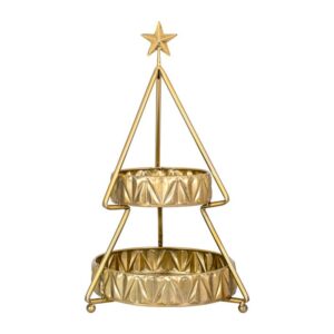 ΧΡΙΣΤΟΥΓΕΝΝΙΑΤΙΚΟΣ ΔΙΩΡΟΦΟΣ ΜΕΤΑΛΛΙΚΟΣ ΔΙΣΚΟΣ ΔΕΝΤΡΟ Fylliana FL0201 ΧΡΥΣΟ ΧΡΩΜΑ 36x30x58εκ