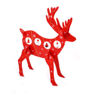 Χριστουγεννιάτικο διακοσμητικό Fylliana τάρανδος κόκκινος 22x36εκ