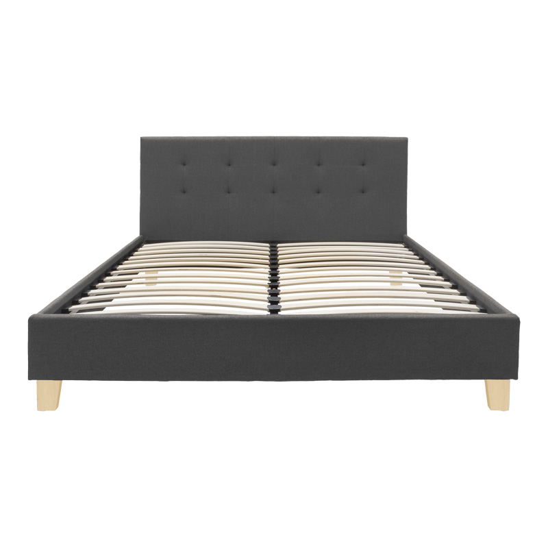 Κρεβάτι Mago pakoworld ύφασμα σε ανθρακί απόχρωση με ξύλινο πόδι 160x200εκ Κρεβάτι Mago pakoworld ύφασμα σε ανθρακί απόχρωση με ξύλινο πόδι 160x200εκ - Image 3