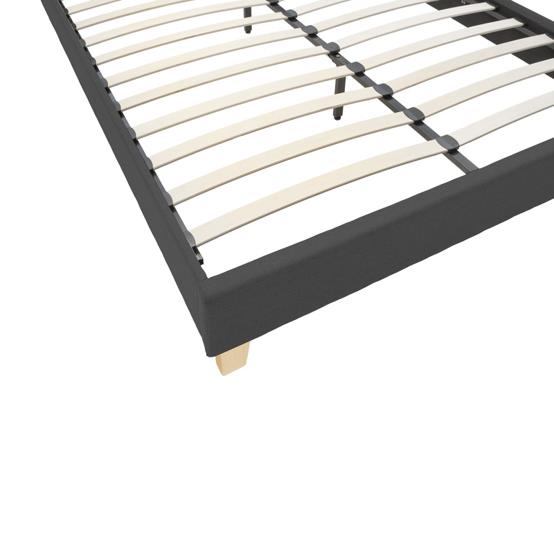 Κρεβάτι Mago pakoworld ύφασμα σε ανθρακί απόχρωση με ξύλινο πόδι 160x200εκ Κρεβάτι Mago pakoworld ύφασμα σε ανθρακί απόχρωση με ξύλινο πόδι 160x200εκ - Image 5