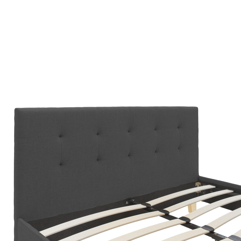 Κρεβάτι Mago pakoworld ύφασμα σε ανθρακί απόχρωση με ξύλινο πόδι 160x200εκ Κρεβάτι Mago pakoworld ύφασμα σε ανθρακί απόχρωση με ξύλινο πόδι 160x200εκ - Image 6