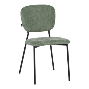 Καρέκλα Cathair pakoworld μπουκλέ ύφασμα σε λαδί απόχρωση με μαύρα μεταλλικά πόδια 48x53x82εκ