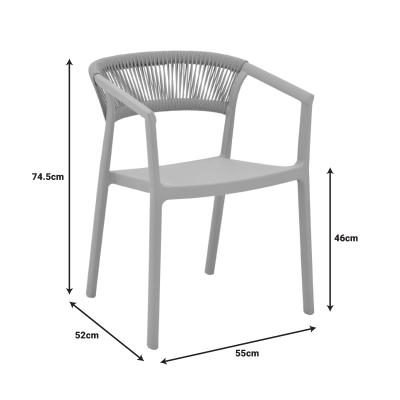 Πολυθρόνα Sillia pakoworld στοιβαζόμενη pp cappuccino απόχρωση με μπεζ rattan 55x52x74.5εκ Πολυθρόνα Sillia pakoworld στοιβαζόμενη pp cappuccino απόχρωση με μπεζ rattan 55x52x74.5εκ - Image 8