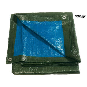 Μουσαμάδες 120gr 5 * 8m μπλε/πράσινοι αδιάβροχοι με κρίκους