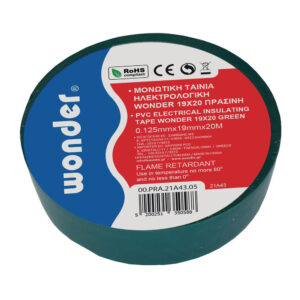 Ταινία μονωτική Wonder πράσινη 19mmx20m