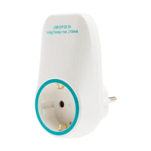 GEYER Αντάπτορας σούκο με 2 θύρες USB GES-156