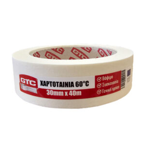 GTC Χαρτοταινία λευκή 25mm*40m