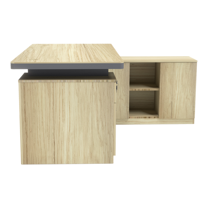 Γραφείο επαγγελματικό Lotus pakoworld με δεξιά γωνία σε φυσική-ανθρακί απόχρωση 200x160x76εκ Γραφείο επαγγελματικό Lotus pakoworld με δεξιά γωνία σε φυσική-ανθρακί απόχρωση 200x160x76εκ - Image 4