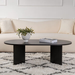 Τραπέζι σαλονιού Tabletod pakoworld σε μαύρη απόχρωση 119x60x40εκ