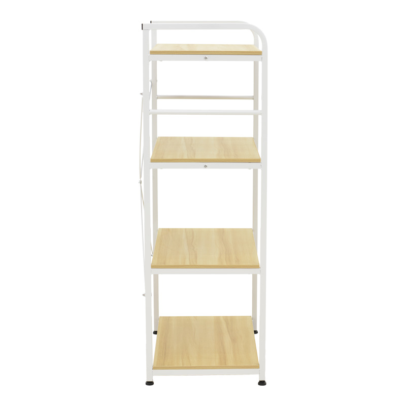 Ραφιέρα επιδαπέδια Depo pakoworld μέταλλο λευκό-mdf σε φυσική απόχρωση 60x40x120εκ Ραφιέρα επιδαπέδια Depo pakoworld μέταλλο λευκό-mdf σε φυσική απόχρωση 60x40x120εκ - Image 2