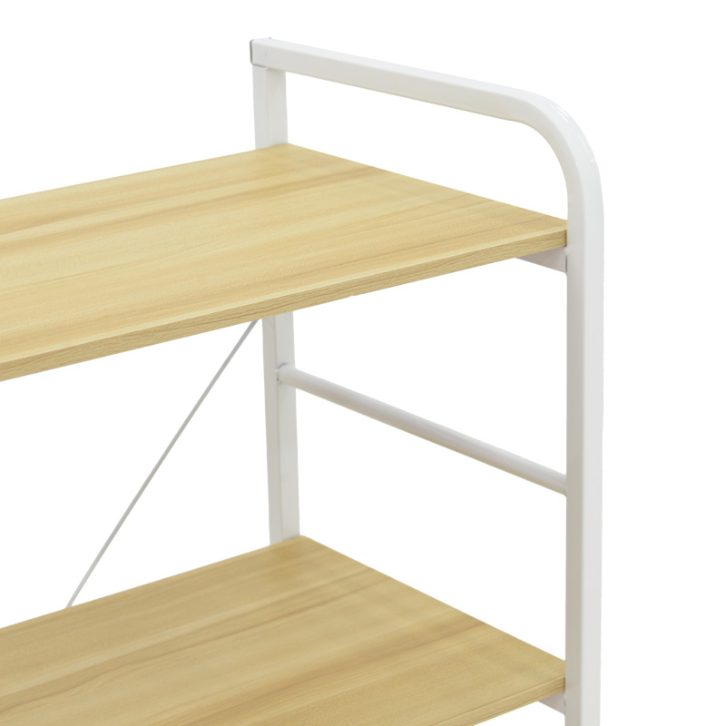 Ραφιέρα επιδαπέδια Depo pakoworld μέταλλο λευκό-mdf σε φυσική απόχρωση 60x40x120εκ Ραφιέρα επιδαπέδια Depo pakoworld μέταλλο λευκό-mdf σε φυσική απόχρωση 60x40x120εκ - Image 4