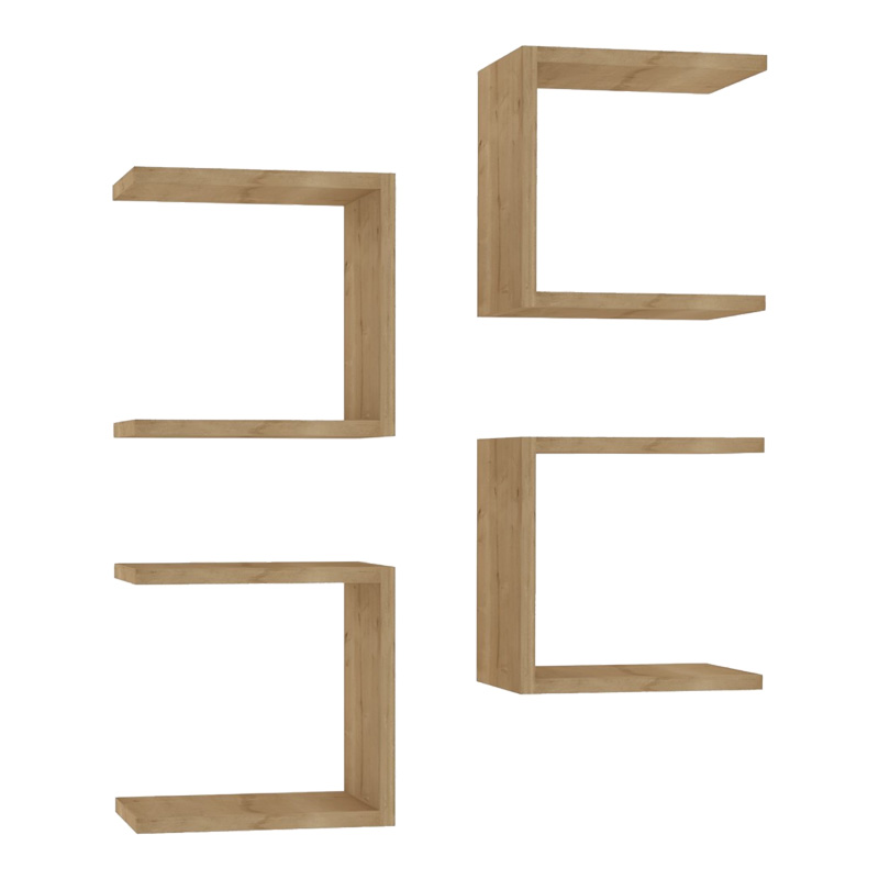 Ραφιέρα τοίχου Perari pakoworld 4τεμ.σε oak απόχρωση 30x19.6x30εκ Ραφιέρα τοίχου Perari pakoworld 4τεμ.σε oak απόχρωση 30x19.6x30εκ