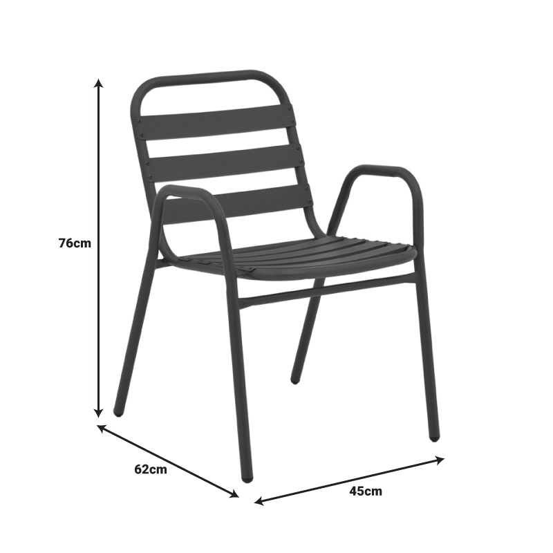 Τραπεζαρία Watson-Sussie pakoworld 3τεμ μέταλλο ανθρακί-γυαλί 70x70x70εκ Τραπεζαρία Watson-Sussie pakoworld 3τεμ μέταλλο ανθρακί-γυαλί 70x70x70εκ - Image 8