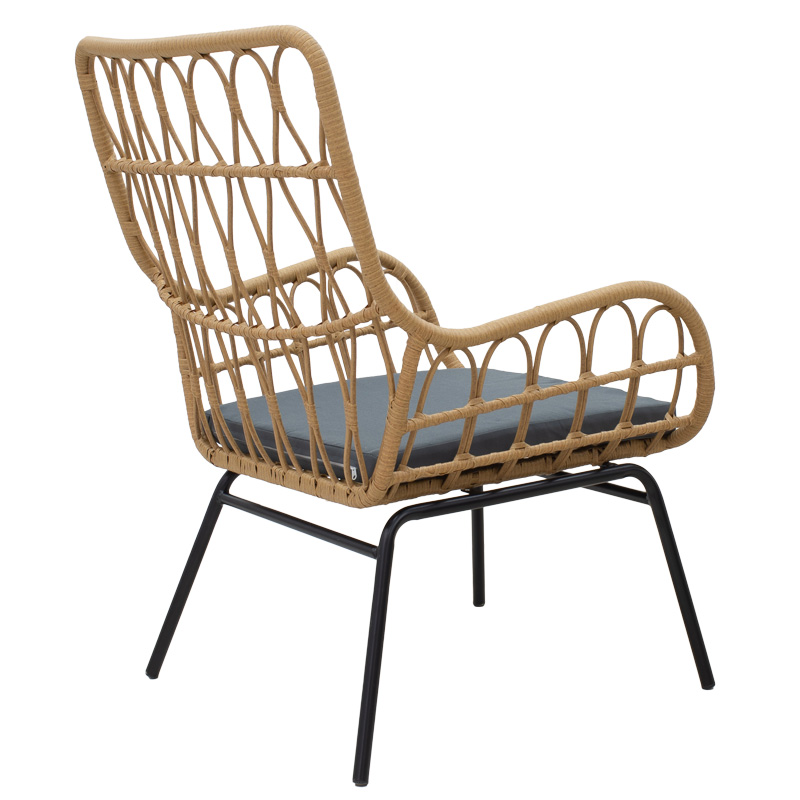 Σαλόνι Naoki-Mabil pakoworld σετ 3τεμ pe rattan σε φυσική απόχρωση με μαύρο μέταλλο Σαλόνι Naoki-Mabil pakoworld σετ 3τεμ pe rattan σε φυσική απόχρωση με μαύρο μέταλλο - Image 3