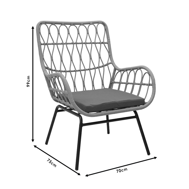 Σαλόνι Naoki-Mabil pakoworld σετ 3τεμ pe rattan σε φυσική απόχρωση με μαύρο μέταλλο Σαλόνι Naoki-Mabil pakoworld σετ 3τεμ pe rattan σε φυσική απόχρωση με μαύρο μέταλλο - Image 8