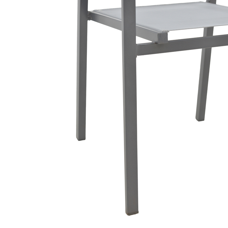 Πολυθρόνα Confidence pakoworld ανθρακί μέταλλο και γκρι textilene 54x54x86εκ Πολυθρόνα Confidence pakoworld ανθρακί μέταλλο και γκρι textilene 54x54x86εκ - Image 9