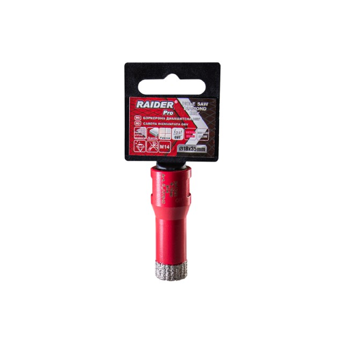 RAIDER Ποτηροτρύπανο διαμαντέ M14 Φ18mm 157842 RAIDER Ποτηροτρύπανο διαμαντέ M14 Φ18mm 157842