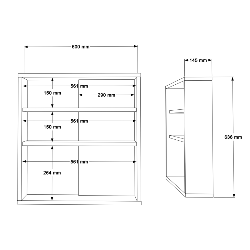 Ντουλάπι μπάνιου Bagno με καθρέπτη pakoworld σε ανθρακί απόχρωση 60x14.5x63.6εκ Ντουλάπι μπάνιου Bagno με καθρέπτη pakoworld σε ανθρακί απόχρωση 60x14.5x63.6εκ - Image 5