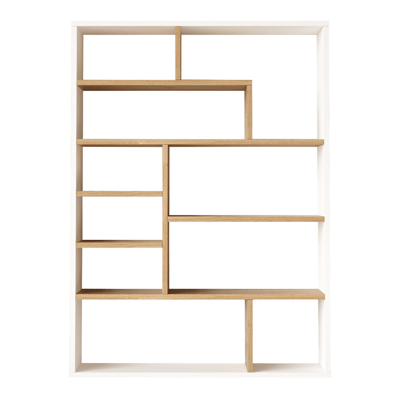 Βιβλιοθήκη Decora pakoworld σε oak-λευκό απόχρωση 90x22x123.6εκ Βιβλιοθήκη Decora pakoworld σε oak-λευκό απόχρωση 90x22x123.6εκ - Image 2