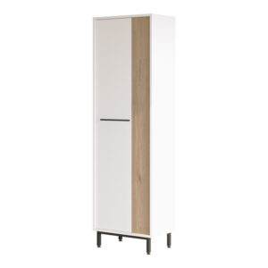 Παπουτσοθήκη Scarpiera pakoworld 18 ζευγών σε φυσική-λευκή απόχρωση 57.2x35.5x185.6εκ