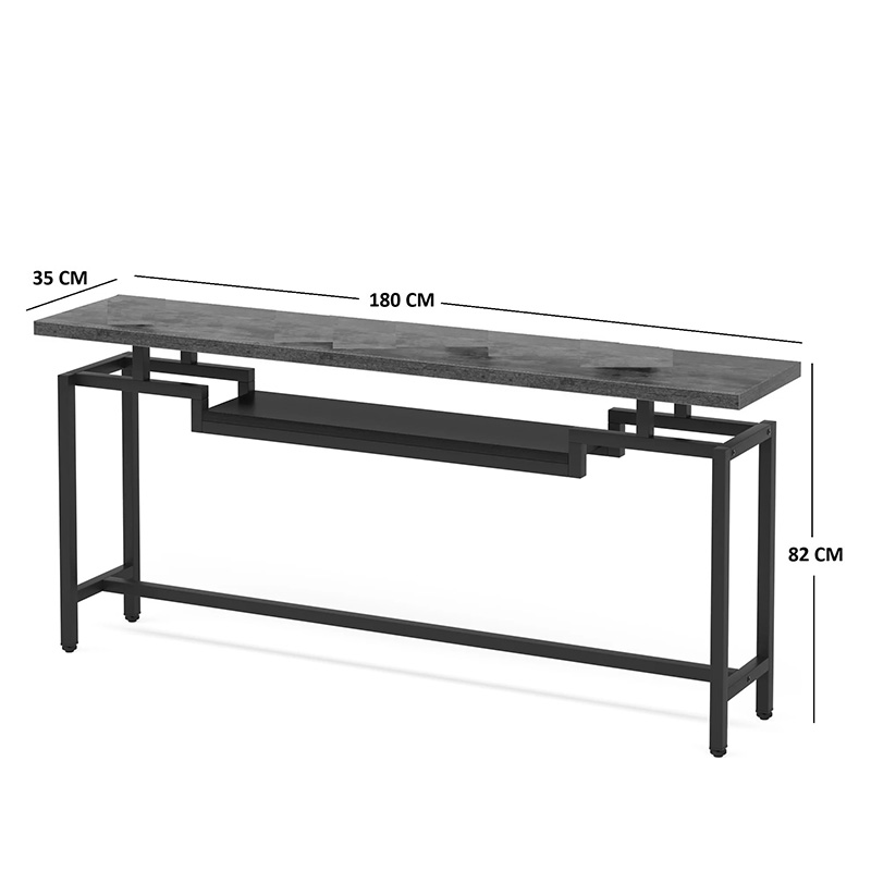 Κονσόλα Onole pakoworld σε όψη μαρμάρου - χρυσό μέταλλο 180x35x82εκ Κονσόλα Onole pakoworld σε όψη μαρμάρου - χρυσό μέταλλο 180x35x82εκ - Image 4