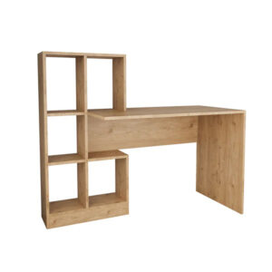 Γραφείο εργασίας με βιβλιοθήκη Dustin pakoworld σε oak απόχρωση 118x56x112εκ