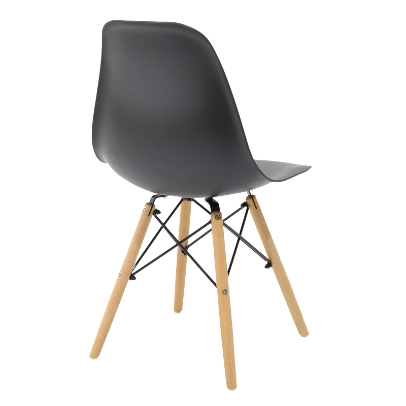 Τραπεζαρία Julita-Balou σετ 5τεμ pakoworld MDF-PP σε μαύρο-φυσικό απόχρωση Φ120x73εκ Τραπεζαρία Julita-Balou σετ 5τεμ pakoworld MDF-PP σε μαύρο-φυσικό απόχρωση Φ120x73εκ - Image 3