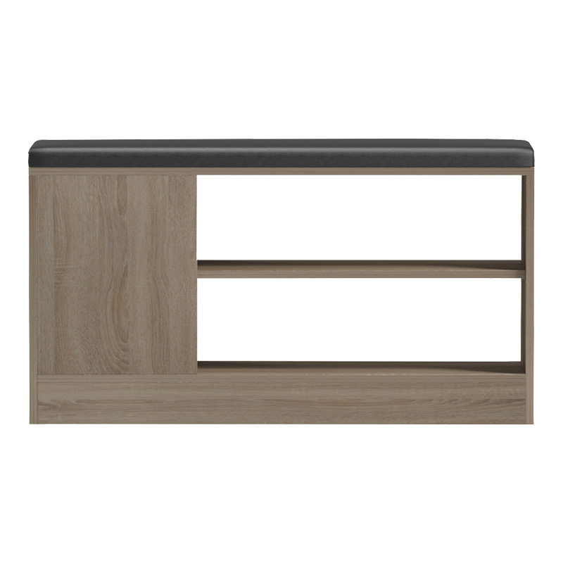 Παπουτσοθήκη-σκαμπό Deboule pakoworld 8 ζευγών σε sonoma-μαύρη απόχρωση 90x30x46εκ Παπουτσοθήκη-σκαμπό Deboule pakoworld 8 ζευγών σε sonoma-μαύρη απόχρωση 90x30x46εκ - Image 4