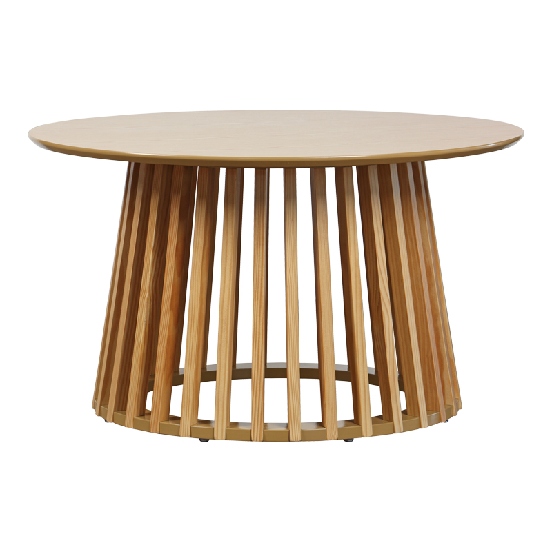 Τραπέζι σαλονιού Domonic pakoworld mdf/pw σε φυσική απόχρωση Φ80x45εκ Τραπέζι σαλονιού Domonic pakoworld mdf/pw σε φυσική απόχρωση Φ80x45εκ - Image 2