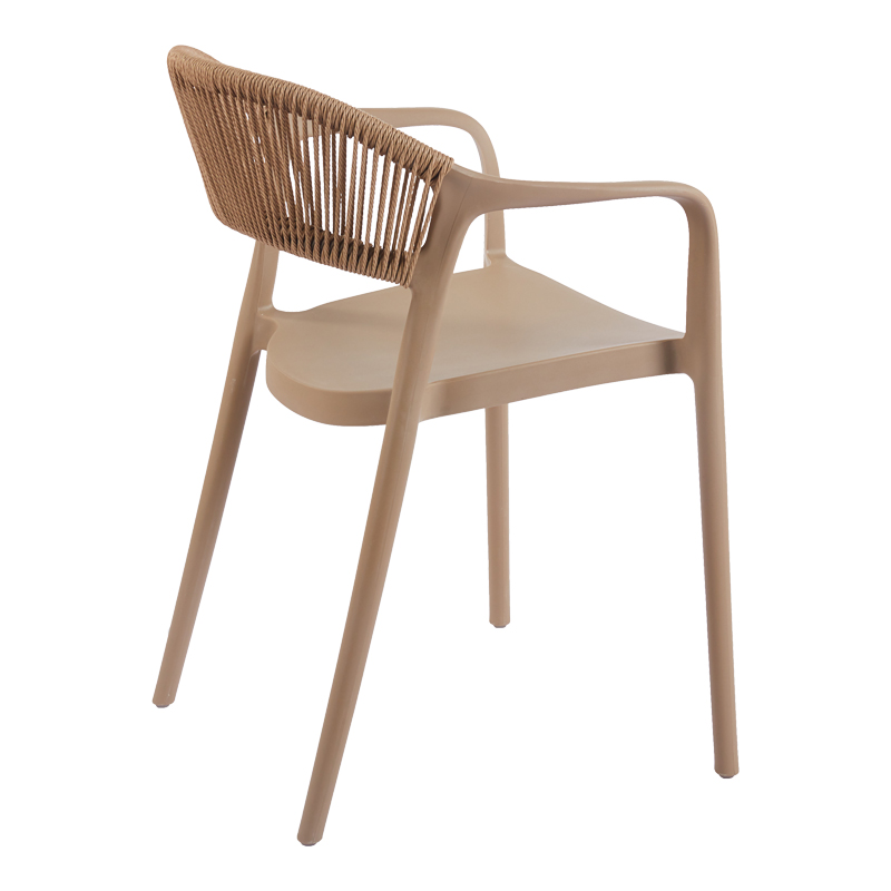 Πολυθρόνα Ankara pakoworld στοιβαζόμενη pp-pe rattan σε μόκα-φυσική απόχρωση 54x55.5x77εκ Πολυθρόνα Ankara pakoworld στοιβαζόμενη pp-pe rattan σε μόκα-φυσική απόχρωση 54x55.5x77εκ - Image 2