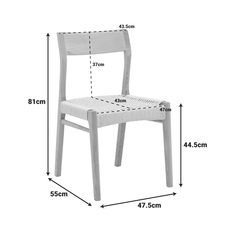 Καρέκλα Karlinda pakoworld ξύλο οξιάς-έδρα σχοινί σε φυσική απόχρωση 47.5x55x81εκ Καρέκλα Karlinda pakoworld ξύλο οξιάς-έδρα σχοινί σε φυσική απόχρωση 47.5x55x81εκ - Image 2