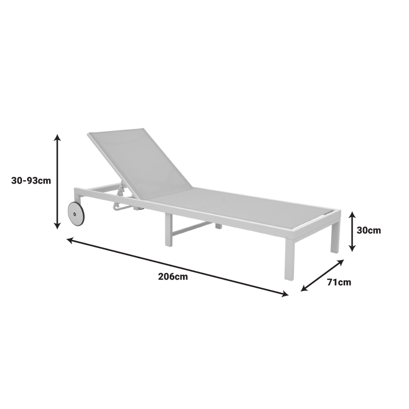 Ξαπλώστρα Mailo pakoworld ανθρακί αλουμίνιο και textilene σε μαύρη απόχρωση 71x206x30εκ Ξαπλώστρα Mailo pakoworld ανθρακί αλουμίνιο και textilene σε μαύρη απόχρωση 71x206x30εκ - Image 7