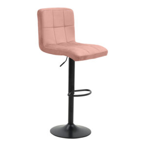 Σκαμπό μπαρ Remina pakoworld πτυσσόμενο σάπιο μήλο βελούδο-βάση μαύρο μέταλλο 44x44x112εκ