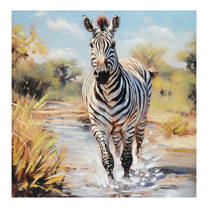 Πίνακας σε καμβά Zebrero Inart 100x3x100εκ Πίνακας σε καμβά Zebrero Inart 100x3x100εκ