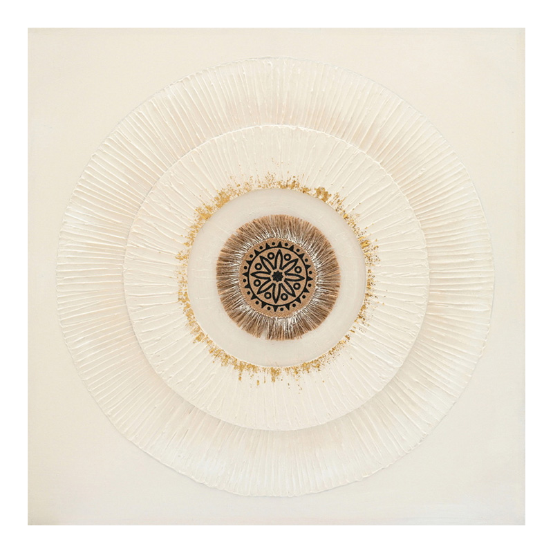 Πίνακας σε καμβά Circled I 3D Inart 80x3x80εκ Πίνακας σε καμβά Circled I 3D Inart 80x3x80εκ