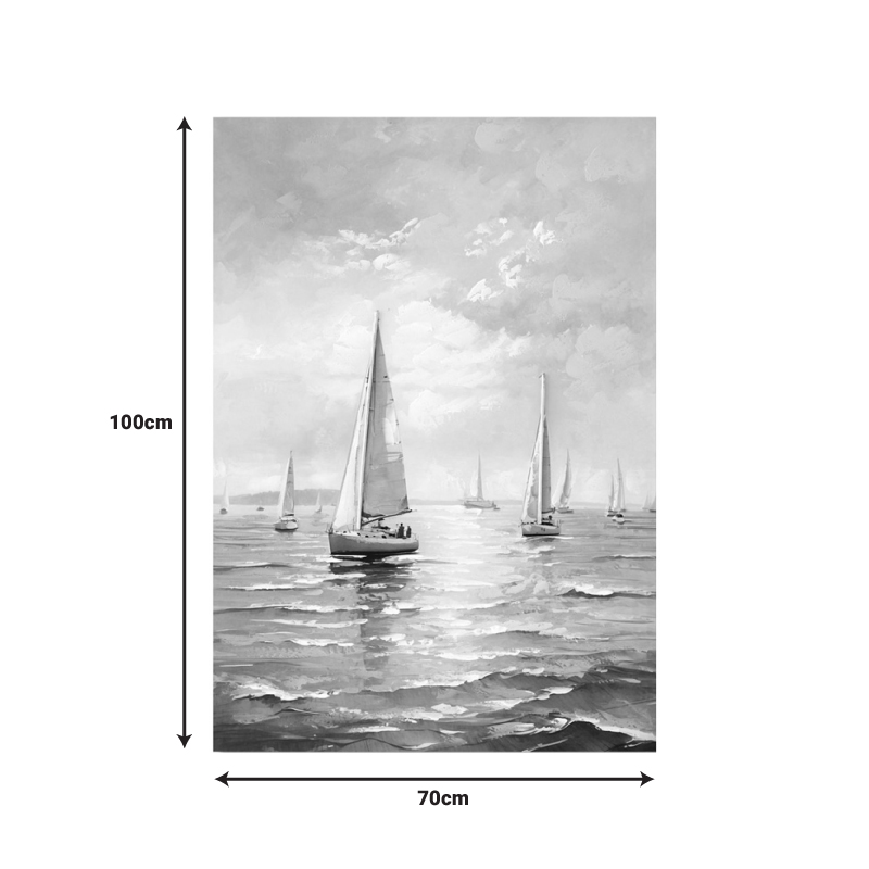 Πίνακας σε καμβά Sailsy I Inart 70x3x100εκ Πίνακας σε καμβά Sailsy I Inart 70x3x100εκ - Image 2