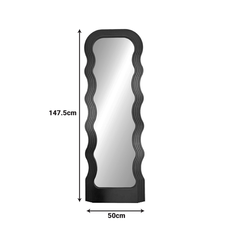 Καθρέπτης Spejo Inart μαύρο PP 50x2.8x147.5εκ Καθρέπτης Spejo Inart μαύρο PP 50x2.8x147.5εκ - Image 2