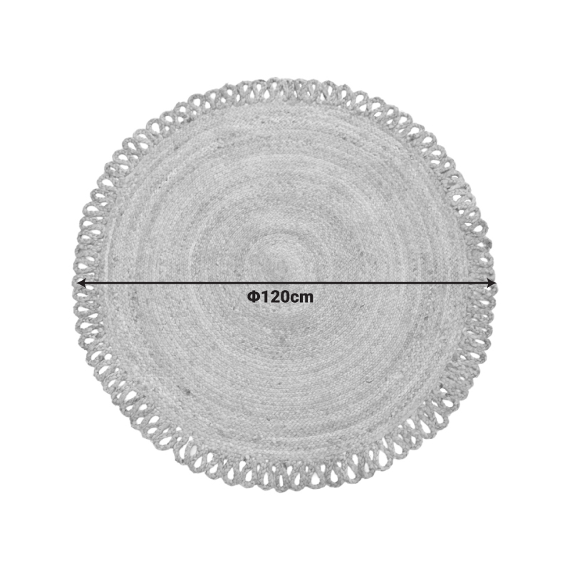 Χαλί Prejo Inart γιούτα σε φυσική απόχρωση Φ120x1εκ Χαλί Prejo Inart γιούτα σε φυσική απόχρωση Φ120x1εκ - Image 2