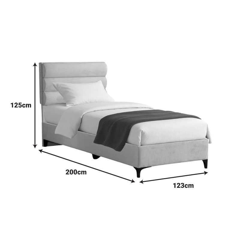 Κρεβάτι Limit pakoworld ύφασμα σε κρεμ απόχρωση 120x200εκ Κρεβάτι Limit pakoworld ύφασμα σε κρεμ απόχρωση 120x200εκ - Image 4