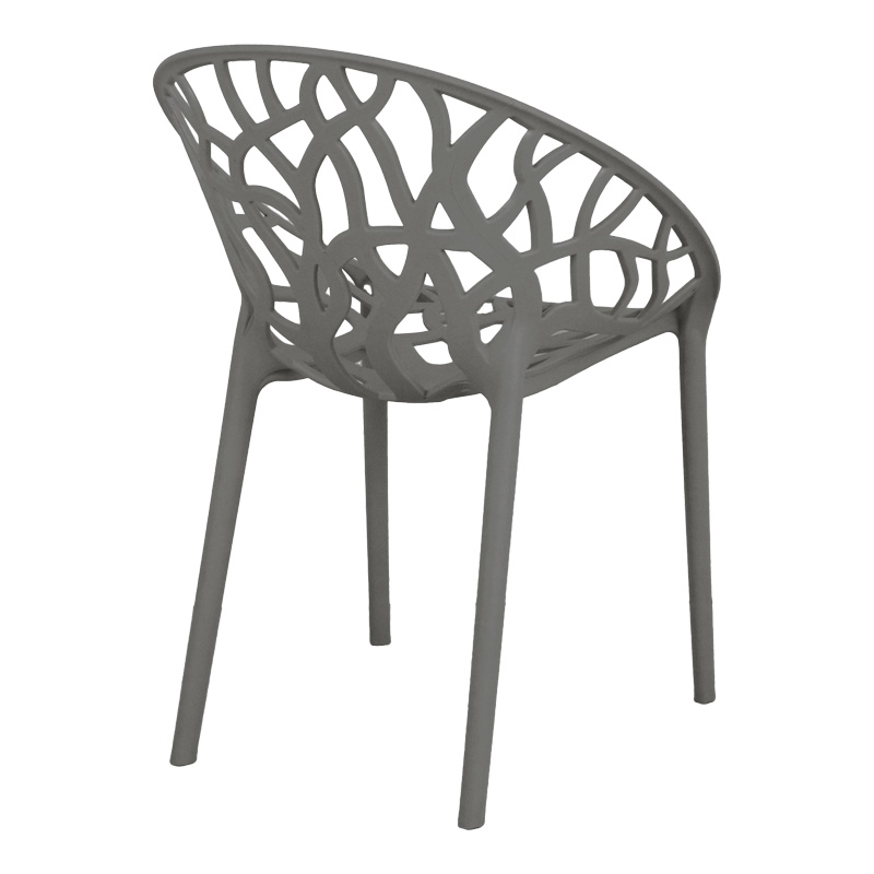 Πολυθρόνα Daren pakoworld pp σε ανθρακί απόχρωση 59x60x79,5εκ 5εκ