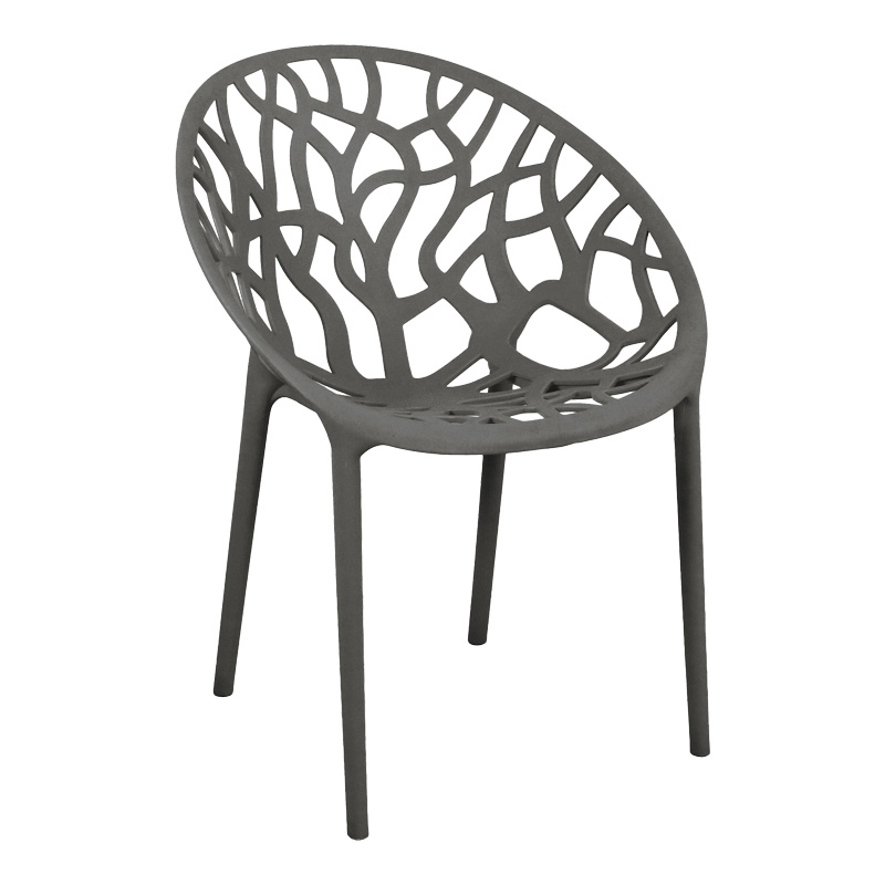 Πολυθρόνα Daren pakoworld pp σε ανθρακί απόχρωση 59x60x79,5εκ Πολυθρόνα Daren pakoworld pp σε ανθρακί απόχρωση 59x60x79