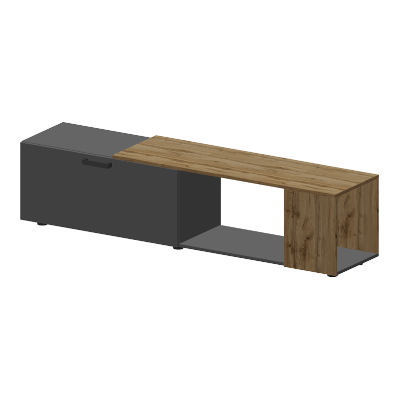 Σύνθετο σαλονιού Poelfy pakoworld σε ανθρακί-oak απόχρωση 170x37.5x42εκ Σύνθετο σαλονιού Poelfy pakoworld σε ανθρακί-oak απόχρωση 170x37.5x42εκ - Image 3