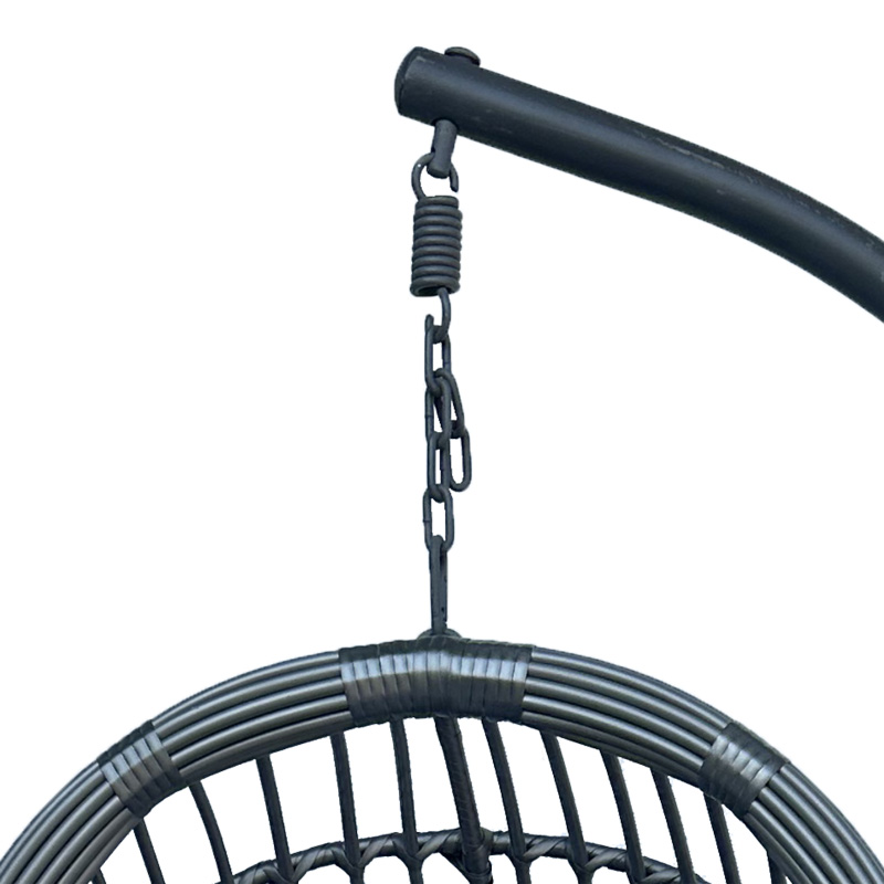 Κούνια φωλιά με βάση Cungo pakoworld μέταλλο - pe rattan σε γκρι απόχρωση 125x105x195εκ Κούνια φωλιά με βάση Cungo pakoworld μέταλλο - pe rattan σε γκρι απόχρωση 125x105x195εκ - Image 6