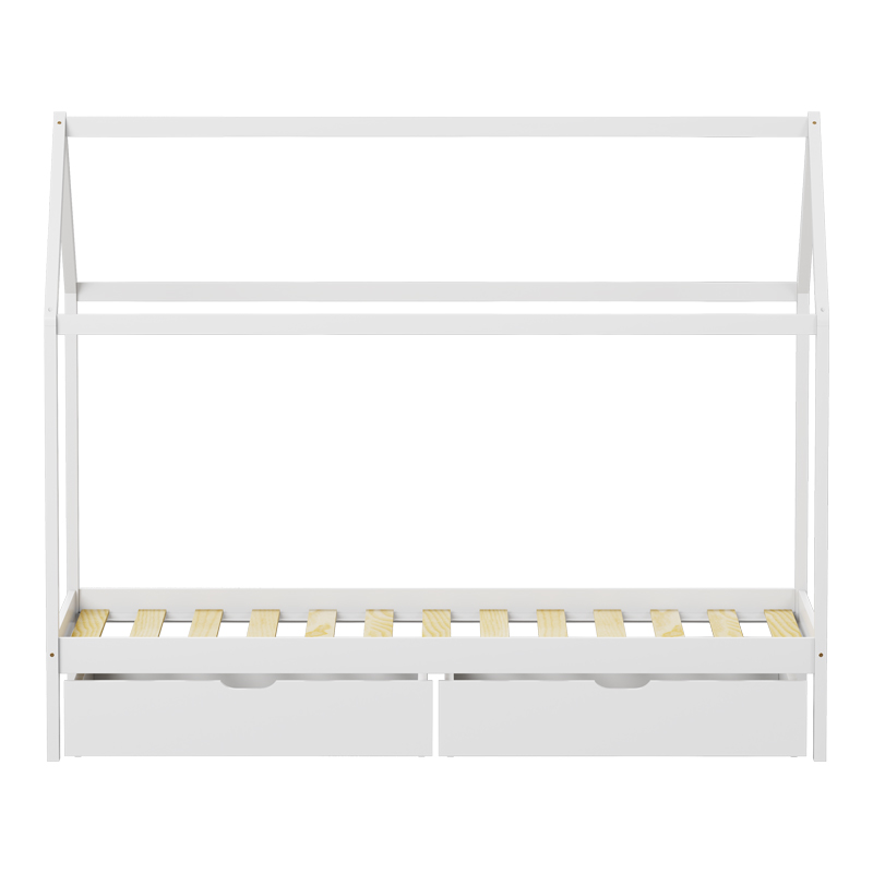 Παιδικό κρεβάτι Mellin τ. Montessori με 2 συρτάρια pakoworld ξύλο πεύκου σε λευκή απόχρωση 90x190εκ Παιδικό κρεβάτι Mellin τ. Montessori με 2 συρτάρια pakoworld ξύλο πεύκου σε λευκή απόχρωση 90x190εκ - Image 5