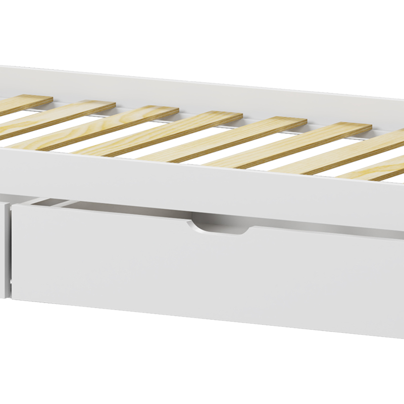 Παιδικό κρεβάτι Mellin τ. Montessori με 2 συρτάρια pakoworld ξύλο πεύκου σε λευκή απόχρωση 90x190εκ Παιδικό κρεβάτι Mellin τ. Montessori με 2 συρτάρια pakoworld ξύλο πεύκου σε λευκή απόχρωση 90x190εκ - Image 8