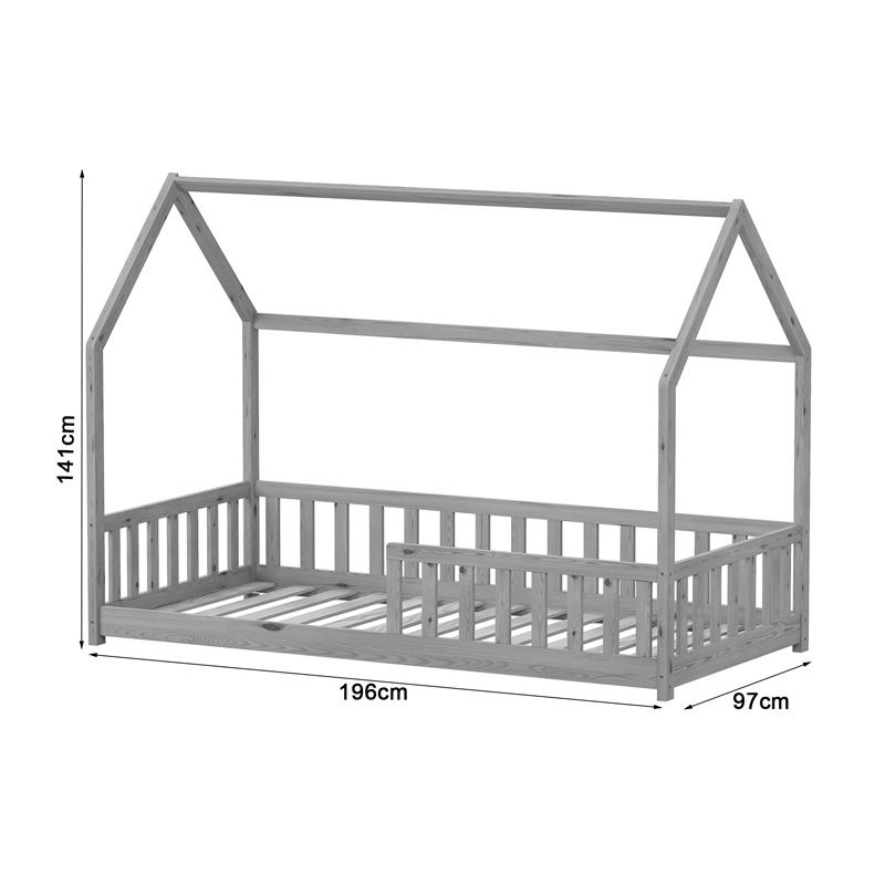 Παιδικό κρεβάτι Callan τ. Montessori με κιγκλίδωμα pakoworld ξύλο πεύκου σε φυσική απόχρωση 90x190εκ Παιδικό κρεβάτι Callan τ. Montessori με κιγκλίδωμα pakoworld ξύλο πεύκου σε φυσική απόχρωση 90x190εκ - Image 9