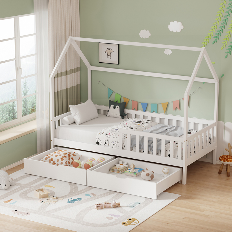 Παιδικό κρεβάτι Piccolo τ. Montessori με 2 συρτάρια pakoworld ξύλο πεύκου σε λευκή απόχρωση 90x190εκ Παιδικό κρεβάτι Piccolo τ. Montessori με 2 συρτάρια pakoworld ξύλο πεύκου σε λευκή απόχρωση 90x190εκ