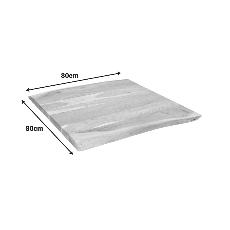 Επιφάνεια τραπεζιού Pozier pakoworld μασίφ ξύλο ακακίας σε φυσική απόχρωση 80x80x4εκ Επιφάνεια τραπεζιού Pozier pakoworld μασίφ ξύλο ακακίας σε φυσική απόχρωση 80x80x4εκ - Image 2