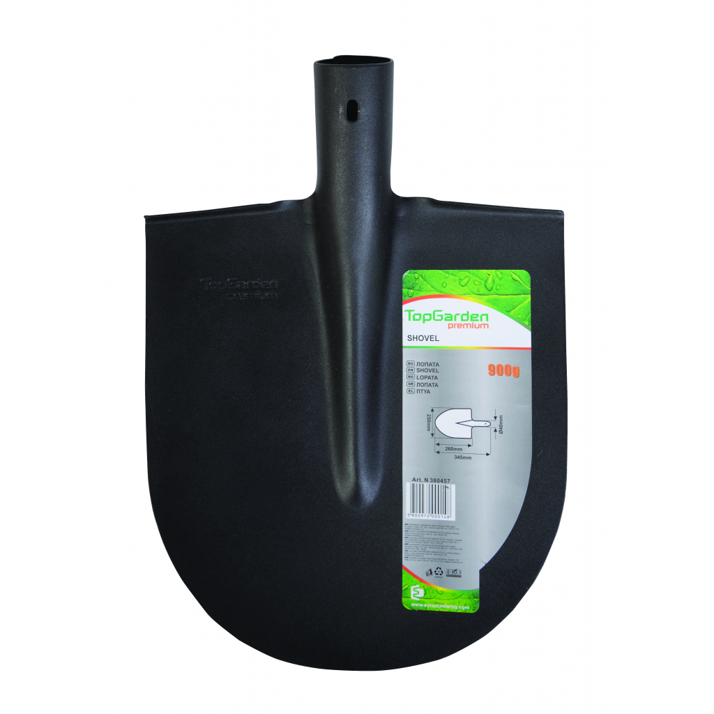 TOP GARDEN Φτυάρι στρογγυλό-ίσιο μαύρο 380457 TOP GARDEN Φτυάρι στρογγυλό-ίσιο μαύρο 380457